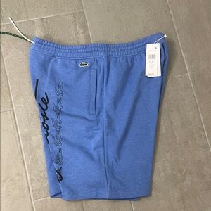 Lacoste Blue Casual Shorts with Logo Detail